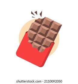 chocolate bars simple icon vector on white background, chocolate bars vector on white background