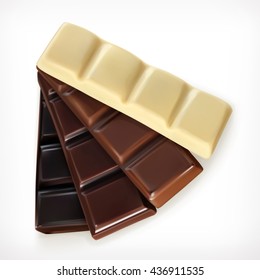 Chocolate bars, vector icon