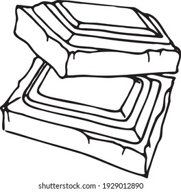 Chocolate bars vintage. Hand draw monochrome
