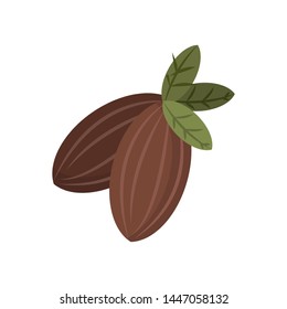 chocolate beans vector illustration isolated on white background