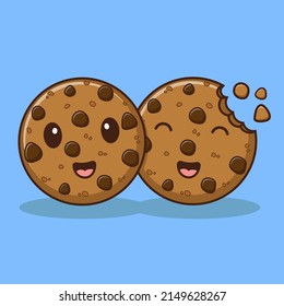 Chocolate biscuit crunch cartoon,vector cartoon illustration,cartoon clipart