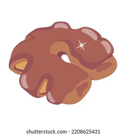 Chocolate biscuit flat icon is up for premium use 