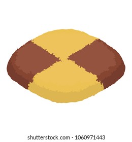 Chocolate biscuit icon. Isometric illustration of chocolate biscuit vector icon for web