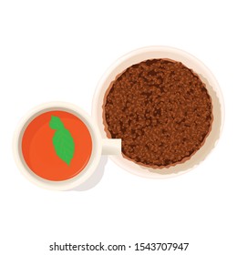 Chocolate biscuit icon. Isometric illustration of chocolate biscuit vector icon for web
