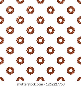 Chocolate biscuit pattern seamless vector repeat for any web design