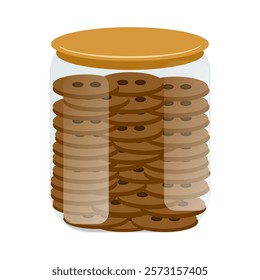 chocolate biscuits in a jar