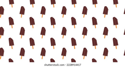 Schokolade bittenes, nahtloses Muster. süßer Eis-Hintergrund. Design für Scrapbooking oder Wickelpapier, Stoffserviette oder Tischdecken, Tapete. Vektorgrafik