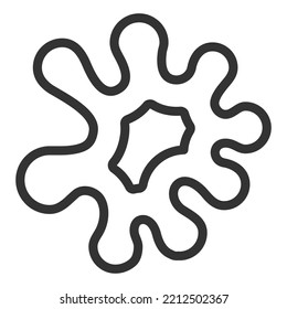 Chocolate blot - icon, illustration on white background, outline style