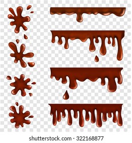chocolate blots, splashes and smudges for design