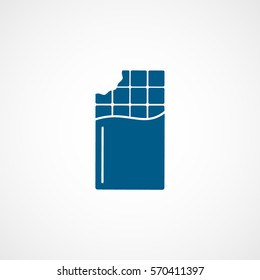 Chocolate Blue Flat Icon On White Background