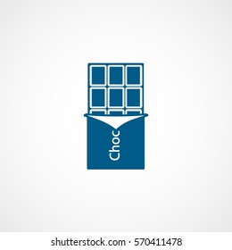 Chocolate Blue Flat Icon On White Background