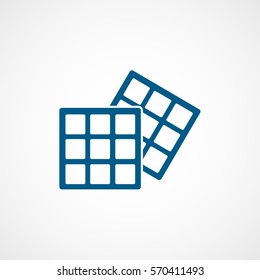 Chocolate Blue Flat Icon On White Background