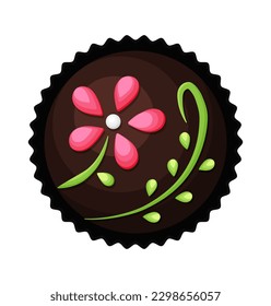 Chocolate bonbon dessert vector that can be reused in flat illustrations, these elements will create a delicious atmosphere, simple modern and elegant vector design.