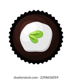 Chocolate bonbon dessert vector that can be reused in flat illustrations, these elements will create a delicious atmosphere, simple modern and elegant vector design.