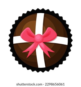 Chocolate bonbon dessert vector that can be reused in flat illustrations, these elements will create a delicious atmosphere, simple modern and elegant vector design.