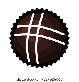 Chocolate bonbon dessert vector that can be reused in flat illustrations, these elements will create a delicious atmosphere, simple modern and elegant vector design.