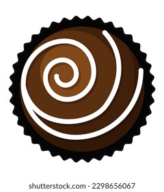 Chocolate bonbon dessert vector that can be reused in flat illustrations, these elements will create a delicious atmosphere, simple modern and elegant vector design.