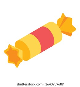 Chocolate bonbon icon. Isometric of chocolate bonbon vector icon for web design isolated on white background
