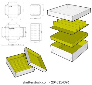 Chocolate Box and Die-cut Pattern. The .eps file is full scale and fully functional. Prepared for real cardboard production.