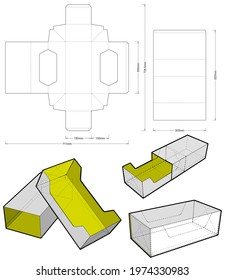 Chocolate Box and Die-cut Pattern (Internal measurement 30x15x10cm). The .eps file is full scale and fully functional. Prepared for real cardboard production.