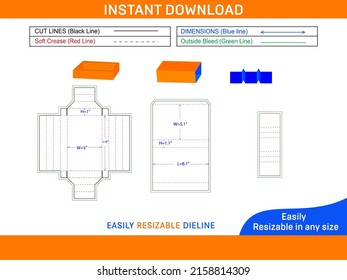 Chocolate box with divider insert drawer packaging box die cut template