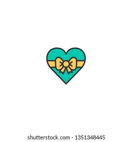 Chocolate box Icon Design. Lifestyle icon vector illustration