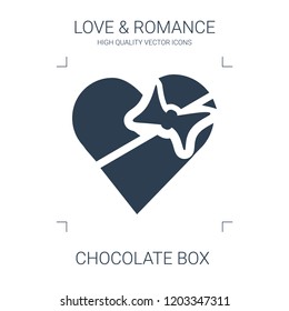chocolate box icon. high quality filled chocolate box icon on white background. from love romance collection flat trendy vector chocolate box symbol. use for web and mobile