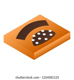 Chocolate box icon. Isometric of chocolate box vector icon for web design isolated on white background