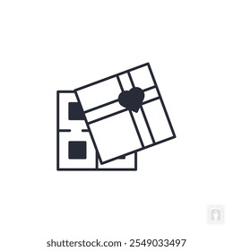 Chocolate box icon. Chocolate box Symbol sign for mobile concept and web design. Vector icon, Logo illustration, Vector graphics