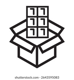 chocolate box icon vector. Linear style sign for mobile concept and web design. chocolate box symbol illustration. Pixel vector graphics - Vector.