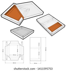 Chocolate Box (Internal measurement 14.5 x 13.5 + 1.8cm) and Die-cut Pattern. The .eps file is full scale and fully functional. Prepared for real cardboard production.