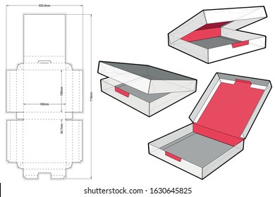 Chocolate box (Internal measurement 18.5 x 18.5+3cm) and Die-cut Pattern. The .eps file is full scale and fully functional. Prepared for real cardboard production.