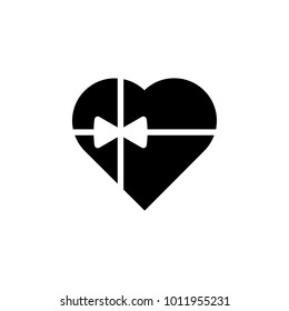 chocolate box in the shape of heart icon. Element of love for mobile concept and web apps. Thin line  icon for website design and development, app development. Premium icon on white background