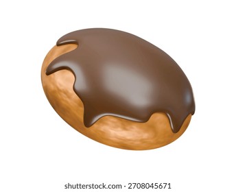 ícone de pão de chocolate renderização de ilustração 3d