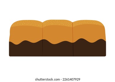 Chocolate bread icon. Vector illustration.