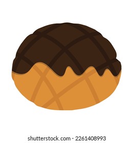 Chocolate bread icon. Vector illustration.