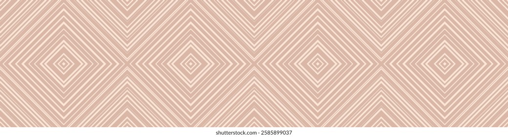 Chocolate brown with coffee shade geometric seamless pattern, squares in Mocha Mousse. Squares with abstract ornament for packaging, cover or tile.