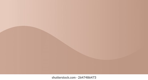 Chocolate brown with coffee shade gradient background for web design trend 2025, beautiful Mocha Mousse colors waves. Wedding card and invitation template.