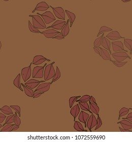 chocolate brown crimson leaves, background for any autumn poster or textile about warmth and comfort