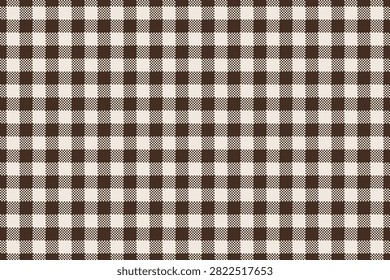 Chocolate Brown Gingham Seamless Checkered Pattern