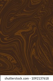 Chocolate brown marble texture simple cover background vector design. Abstract minimalist texture for poster layout, pink marble stone imitation in dark colors. Vector graphic with liquid fluid effect