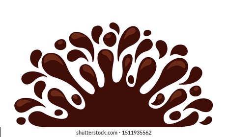 chocolate brown splash blob, drop brown liquid splash, icon splashing chocolate blob droplet, illustrations cocoa brown liquid splash shape, symbol water chocolate drop splatter flow for background ad