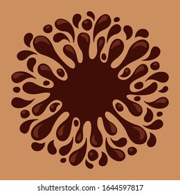 chocolate brown splash blob, drop brown liquid splash, icon splashing chocolate blob droplet, illustrations cocoa brown liquid splash shape, symbol water chocolate drop splatter flow for background ad