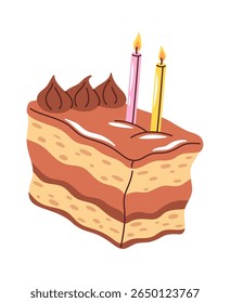 Bolo de aniversário de brownie de chocolate