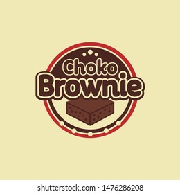 chocolate brownie logo emblem design 