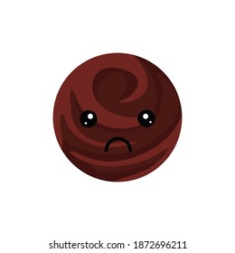 Chocolate brownie looks sad but pretty.