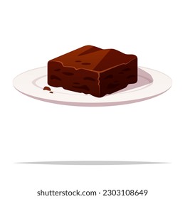 Chocolate brownie vector isolated illustration