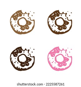 Chocolate brownies icon, Sweet chocolate biscuits cookies icon, Chocolate brownie cake icon, chocolate donut logo vector icons in multiple colors