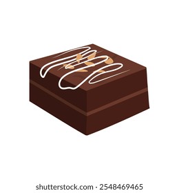 Chocolate Brownies Illustration - Single Vector