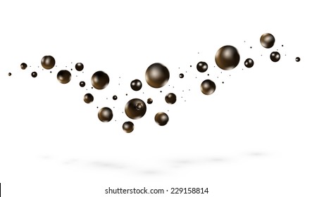 Chocolate bubbles. Vector eps 10